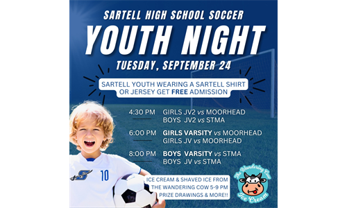 Sartell High School Soccer Youth Night 